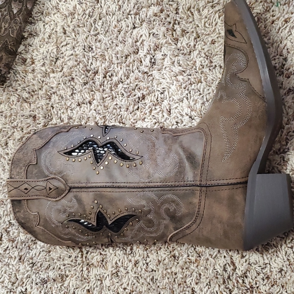 Authentic Laredo Cowgirl Western Country Leather Boots NWT *NO Offers!* - Picture 5 of 16